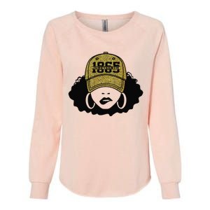 1865 Juneteenth Celebrate Black Magic Melanin  Womens California Wash Sweatshirt