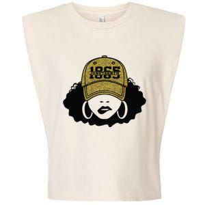 1865 Juneteenth Celebrate Black Magic Melanin  Garment-Dyed Women's Muscle Tee