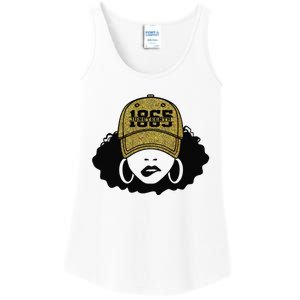 1865 Juneteenth Celebrate Black Magic Melanin  Ladies Essential Tank