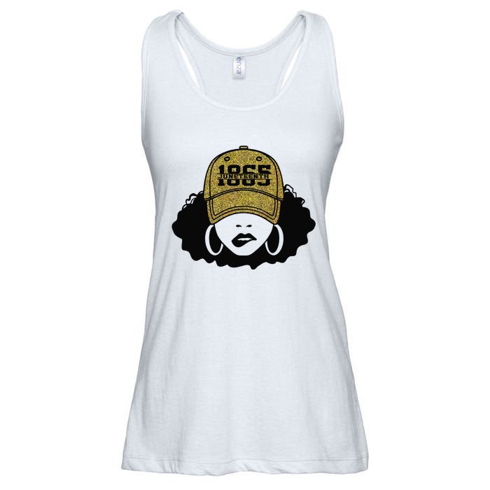 1865 Juneteenth Celebrate Black Magic Melanin  Ladies Essential Flowy Tank