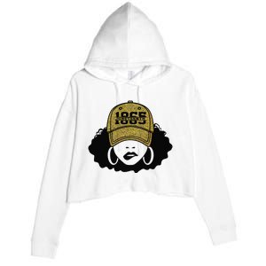 1865 Juneteenth Celebrate Black Magic Melanin  Crop Fleece Hoodie