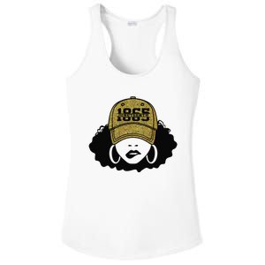 1865 Juneteenth Celebrate Black Magic Melanin  Ladies PosiCharge Competitor Racerback Tank