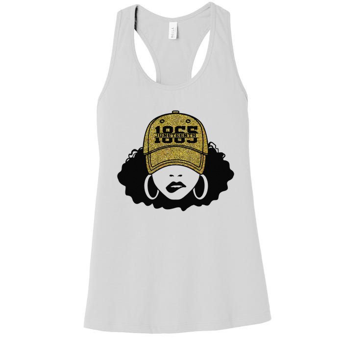 1865 Juneteenth Celebrate Black Magic Melanin  Women's Racerback Tank