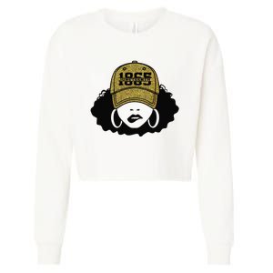 1865 Juneteenth Celebrate Black Magic Melanin  Cropped Pullover Crew