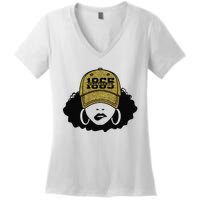 1865 Juneteenth Celebrate Black Magic Melanin  Women's V-Neck T-Shirt