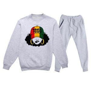 1865 Juneteenth Celebrate Black Magic Melanin  Premium Crewneck Sweatsuit Set