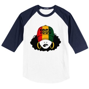 1865 Juneteenth Celebrate Black Magic Melanin  Baseball Sleeve Shirt