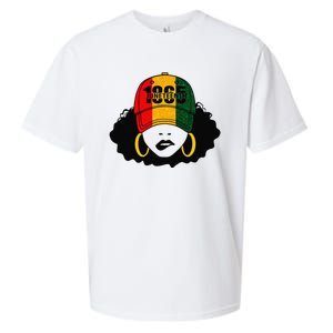 1865 Juneteenth Celebrate Black Magic Melanin  Sueded Cloud Jersey T-Shirt