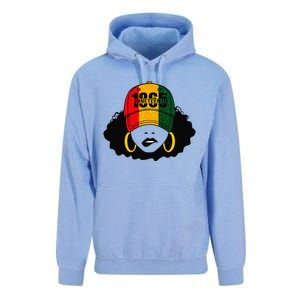 1865 Juneteenth Celebrate Black Magic Melanin  Unisex Surf Hoodie