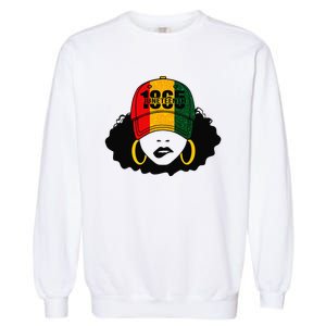 1865 Juneteenth Celebrate Black Magic Melanin  Garment-Dyed Sweatshirt