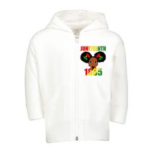 1865 Juneteenth Celebrate African American Freedom Day Women Toddler Zip Fleece Hoodie