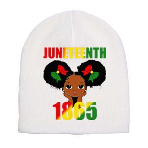 1865 Juneteenth Celebrate African American Freedom Day Women Short Acrylic Beanie