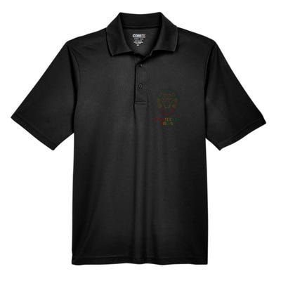 1865 Juneteenth Celebrate Lion African American Freedom Day Men's Origin Performance Pique Polo