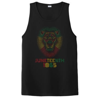 1865 Juneteenth Celebrate Lion African American Freedom Day PosiCharge Competitor Tank