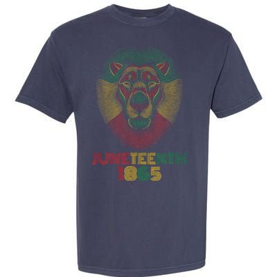 1865 Juneteenth Celebrate Lion African American Freedom Day Garment-Dyed Heavyweight T-Shirt