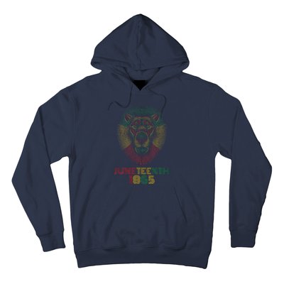 1865 Juneteenth Celebrate Lion African American Freedom Day Hoodie