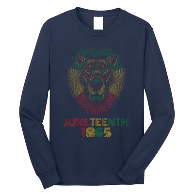 1865 Juneteenth Celebrate Lion African American Freedom Day Long Sleeve Shirt