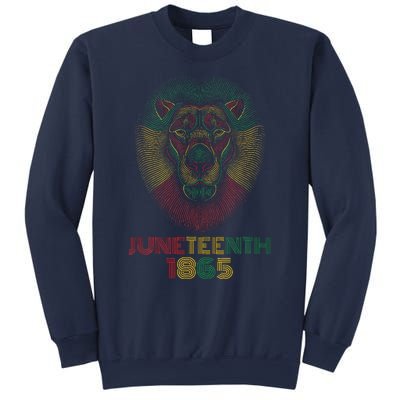 1865 Juneteenth Celebrate Lion African American Freedom Day Sweatshirt