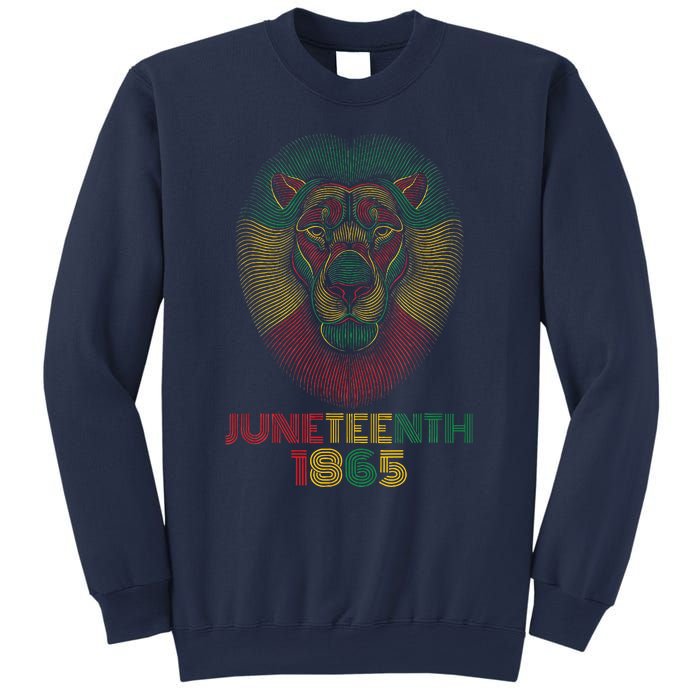 1865 Juneteenth Celebrate Lion African American Freedom Day Sweatshirt