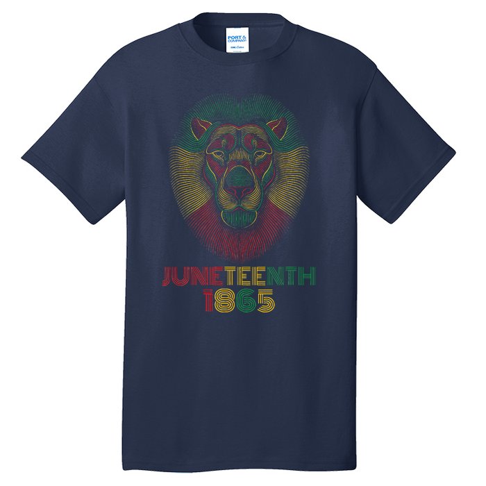 1865 Juneteenth Celebrate Lion African American Freedom Day Tall T-Shirt