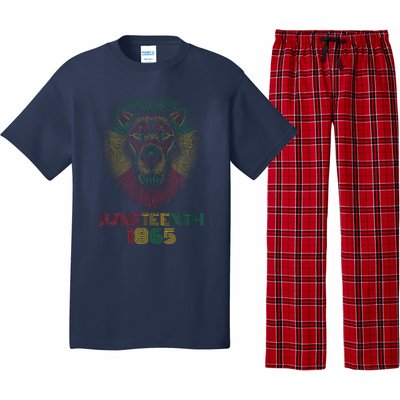 1865 Juneteenth Celebrate Lion African American Freedom Day Pajama Set