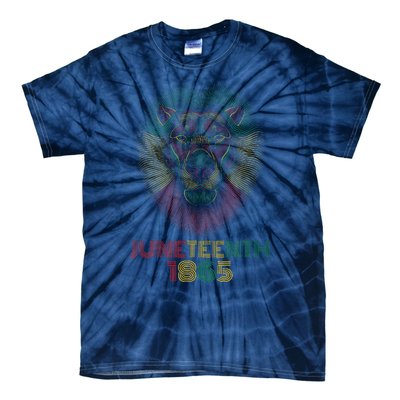 1865 Juneteenth Celebrate Lion African American Freedom Day Tie-Dye T-Shirt