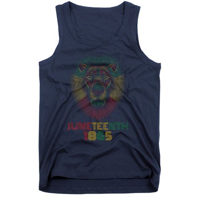 1865 Juneteenth Celebrate Lion African American Freedom Day Tank Top