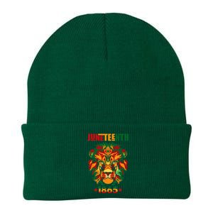 1865 Juneteenth Celebrate Lion African American Freedom Day Knit Cap Winter Beanie