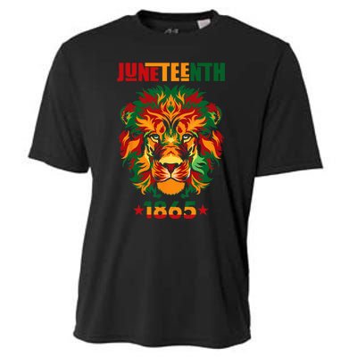 1865 Juneteenth Celebrate Lion African American Freedom Day Cooling Performance Crew T-Shirt