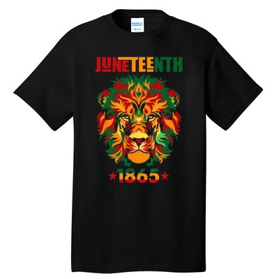 1865 Juneteenth Celebrate Lion African American Freedom Day Tall T-Shirt