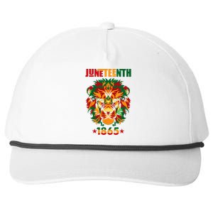 1865 Juneteenth Celebrate Lion African American Freedom Day Snapback Five-Panel Rope Hat