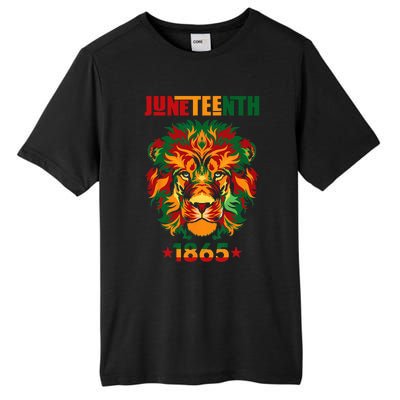 1865 Juneteenth Celebrate Lion African American Freedom Day Tall Fusion ChromaSoft Performance T-Shirt