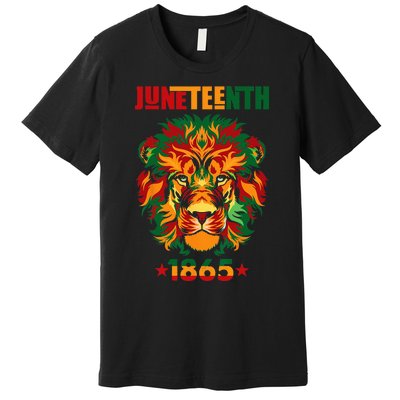 1865 Juneteenth Celebrate Lion African American Freedom Day Premium T-Shirt