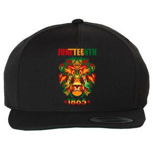 1865 Juneteenth Celebrate Lion African American Freedom Day Wool Snapback Cap