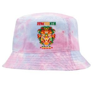 1865 Juneteenth Celebrate Lion African American Freedom Day Tie-Dyed Bucket Hat