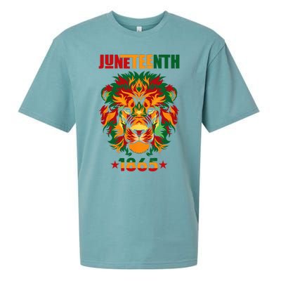 1865 Juneteenth Celebrate Lion African American Freedom Day Sueded Cloud Jersey T-Shirt