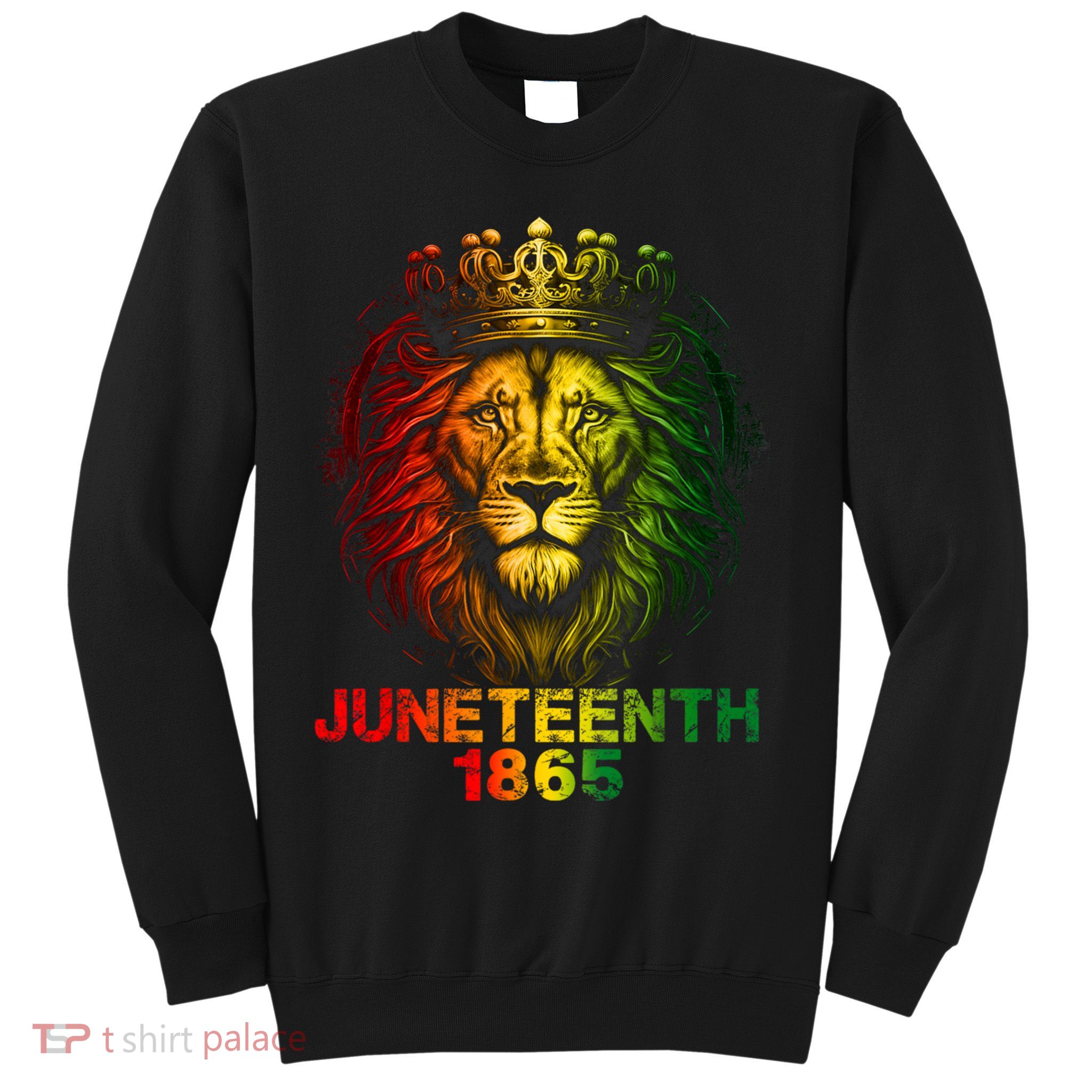 1865 Juneteenth Celebrate Lion African American Freedom Day Sweatshirt