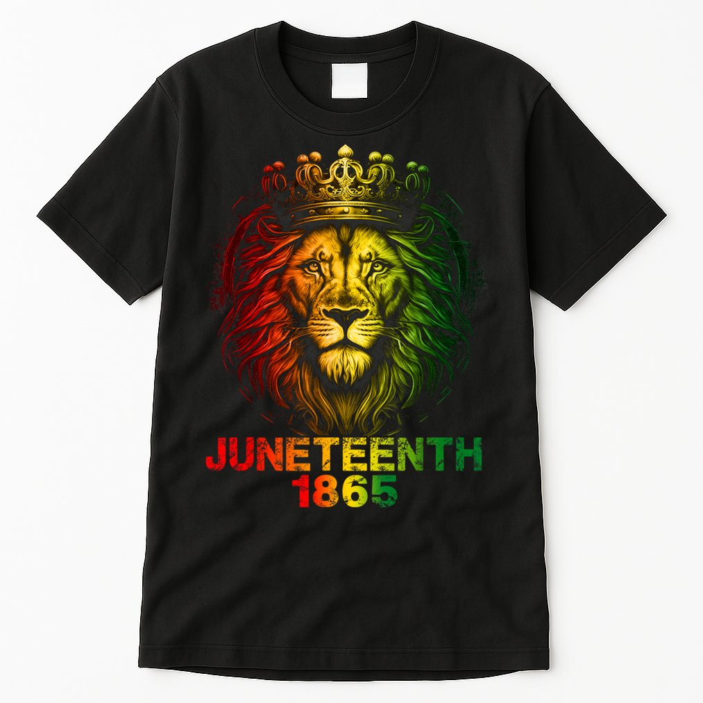 1865 Juneteenth Celebrate Lion African American Freedom Day Tall T-Shirt