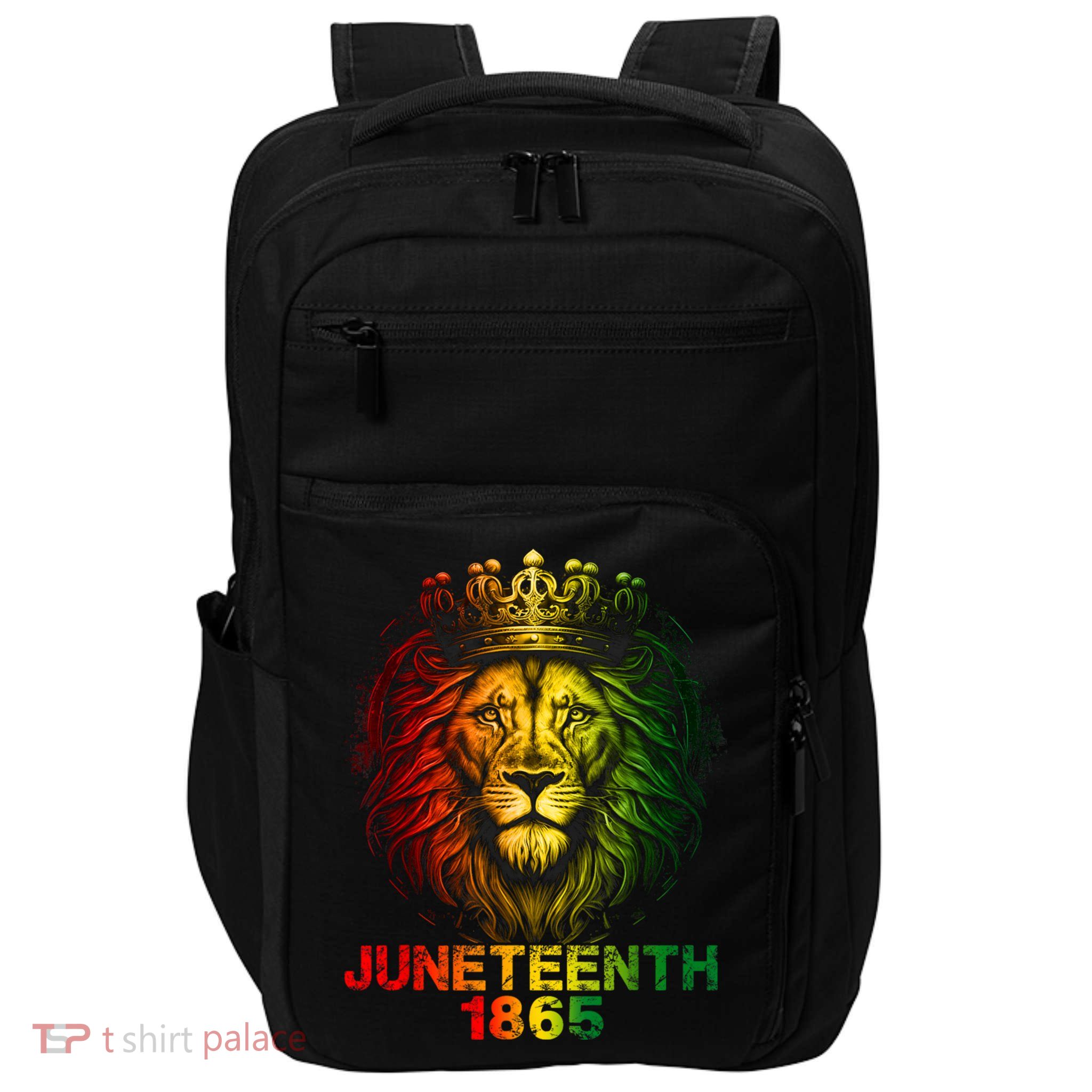 1865 Juneteenth Celebrate Lion African American Freedom Day Impact Tech Backpack