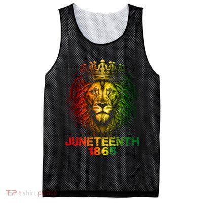 1865 Juneteenth Celebrate Lion African American Freedom Day Mesh Reversible Basketball Jersey Tank