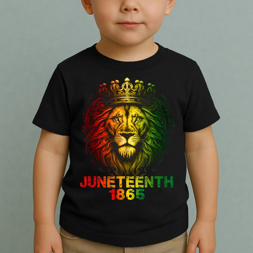 1865 Juneteenth Celebrate Lion African American Freedom Day Toddler T-Shirt