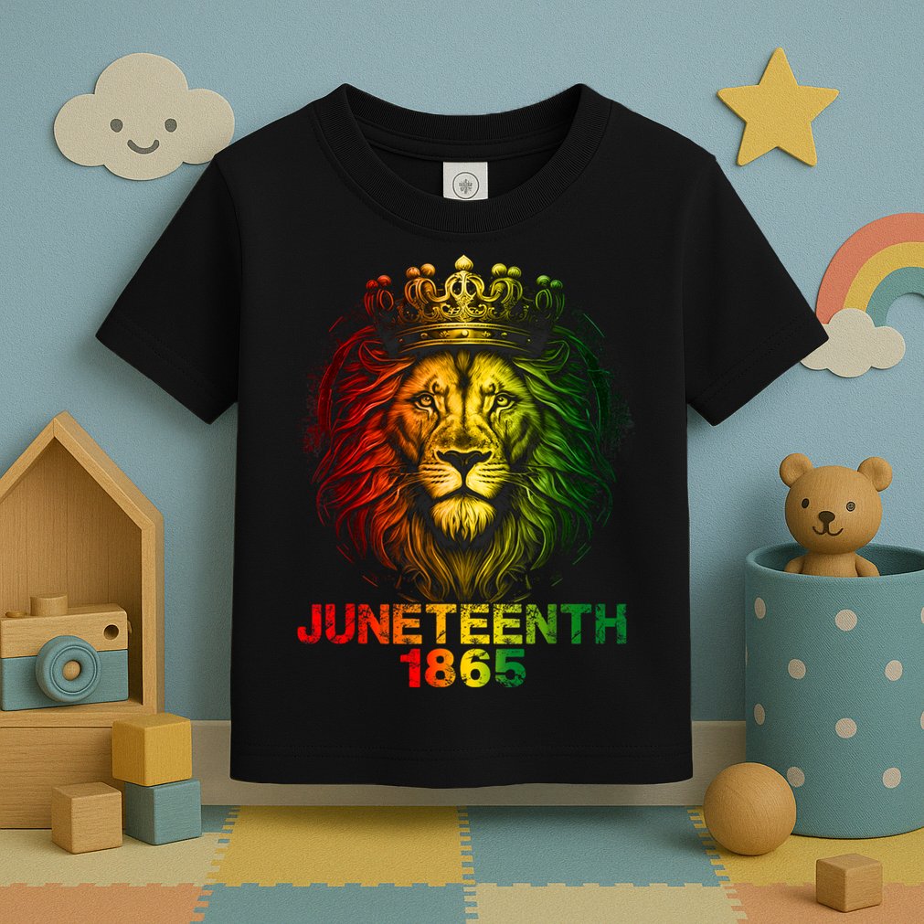 1865 Juneteenth Celebrate Lion African American Freedom Day Toddler T-Shirt
