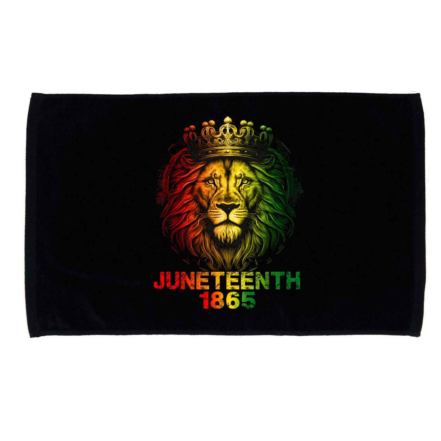 1865 Juneteenth Celebrate Lion African American Freedom Day Microfiber Hand Towel