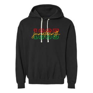 1865 Juneteenth Celebrate African American Freedom Day Women Garment-Dyed Fleece Hoodie