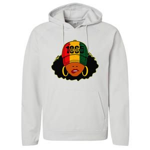 1865 Juneteenth Celebrate Black Magic Melanin  Performance Fleece Hoodie