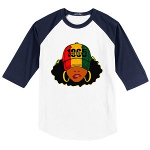 1865 Juneteenth Celebrate Black Magic Melanin  Baseball Sleeve Shirt