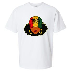 1865 Juneteenth Celebrate Black Magic Melanin  Sueded Cloud Jersey T-Shirt