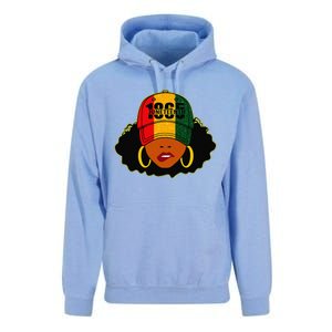 1865 Juneteenth Celebrate Black Magic Melanin  Unisex Surf Hoodie