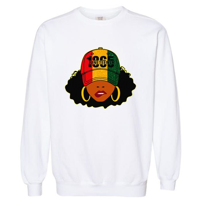 1865 Juneteenth Celebrate Black Magic Melanin  Garment-Dyed Sweatshirt