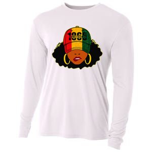 1865 Juneteenth Celebrate Black Magic Melanin  Cooling Performance Long Sleeve Crew